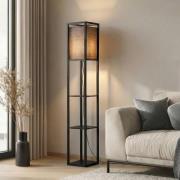 Lindby Birta-lattiavalaisin, musta, hylly, puu, 159 cm