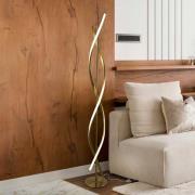 LED-lattiavalaisin Dido, metallia, silikonia, kultaa