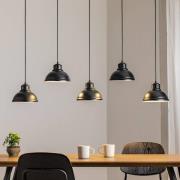 Sven-riippuvalaisin, viisivaloinen, musta, teräs, E27