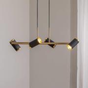 Riippuvalaisin Lume musta/kulta antiikki pituus 66 cm 4-valo metallia