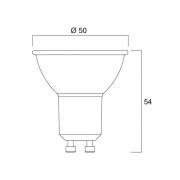Sylvania LED-heijastin GU10 4W 6 500K 36° 450 lm lasi