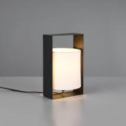 Pöytävalaisin Pail, musta mattapintainen, metalli, korkeus 27 cm