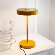 Dyberg Larsen LED-pöytälamppu Starlight, keltainen, korkeus 26 cm