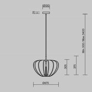 Maytoni-riippuvalaisin Cambio, ruskea, Ø 47,5 cm, huopa, E27