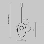 Maytoni Evolution LED-riippuvalaisin, harmaa/valkoinen, kääntyvä