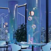 Maytoni LED-riippuvalaisin Misterio, musta/monivärinen, 3-lamppuinen