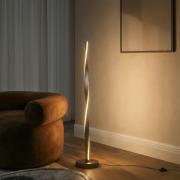 Lindby LED-lattiavalaisin Jaren, musta/ruskea, 114 cm, CCT