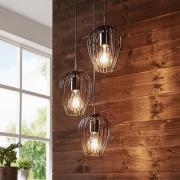 Newtown-riippuvalaisin, musta, 3-lamp., pyöreä