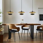 LED-riippuvalo Nuvano, 3-lamppuinen, musta/kulta