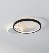 LED-kattovalaisin Gafares, musta alumiini 41 cm kaukosäädin CCT