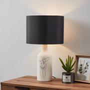 EGLO Vinoza-pöytälamppu valkoinen, musta varjostin