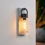 EGLO Carraro -ulkoseinälamppu harmaa/musta/kirkas