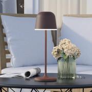 LED-pöytävalaisin Mannera, akku, ruosteenruskea