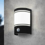 Ulkoseinälamppu Cerno, liiketunnistin, musta