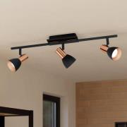 Barnham LED-kattovalaisin, pituus 58,5 cm, musta/kupari