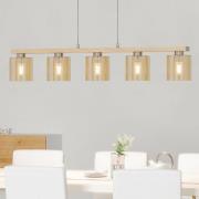 Castralvo riippuvalaisin, pituus 115 cm, puu/kamari, 5-valo, lasi