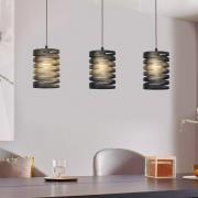 Cremella-riippuvalaisin, pituus 94 cm, musta, 3-valo, teräs