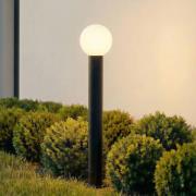 Lindby Dangan-pylväsvalaisin, musta/valkoinen, korkeus 90 cm, lasi