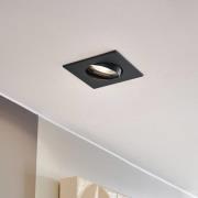 PRIOS-uppovalaisin Fibur, musta, 9 cm, GU10, 10 kpl