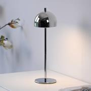 Schöner Wohnen LED-akkupöytälamppu Bellies, kromi, IP54