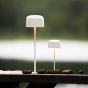 LED-akkukäyttöinen pöytälamppu Lille, korkeus 20 cm, valkoinen, IP54, ...