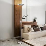 LED-lattiavalo Tallri, nikkeli Korkeus 180 cm 2-lamppuinen CCT Touchdi...