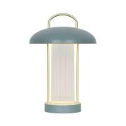 LED-akkukäyttöinen pöytävalaisin Mirano, korkeus 29 cm, pölyvihreä, me...