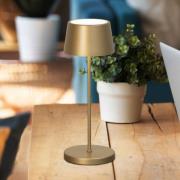 LED-akkuinen pöytälamppu Asena Pro, pronssinvärinen, 30 cm, metalli, I...