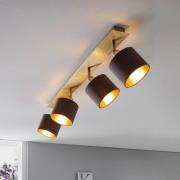 Kattolamppu Valbiano cappuccino/kulta 4-lamppuinen