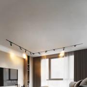 Kiskojärjestelmä 48V Lumaro, spottivalot, 9-lamppuinen, musta, 13 cm,