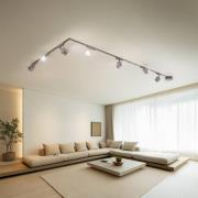 Kiskojärjestelmä 48V Lumaro Spotti 7-lamppuinen musta Ø8cm himmennettä...