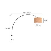 Seinälamppu Sparkled Light, musta/ruskea, korkeus 240 cm, korkki