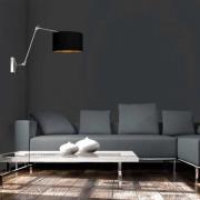 Seinälamppu Prestige Chic teräs/musta-kulta, ulkonema 90 cm