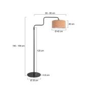 Bloeba-maavalaisin, musta/ruskea, korkeus 165 cm, korkki