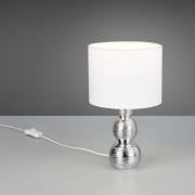 Pöytävalaisin Lova, valkoinen/hopea, korkeus 29 cm, lasi/keramiikka E2...