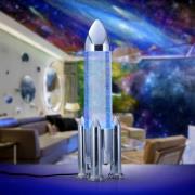 LED-pöytävalaisin Apollo, titaaninvärinen, korkeus 33 cm, RGB, USB