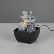 LED-pöytävalaisin Luma, ruskea, korkeus 18 cm, synteettinen hartsi, US...