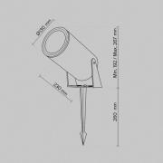 Maytoni LED-maapiikkikohdevalo Bern, valkoinen, alumiini, IP65