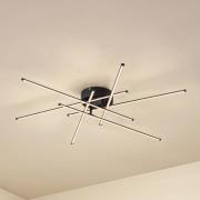 Lindby LED-kattovalaisin Elviano, Ø 80 cm, musta, 3 000 K