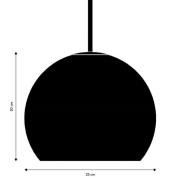 FRANDSEN riippuvalaisin Ball lasi, hiekanharmaa, Ø 25 cm