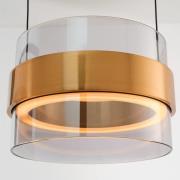 LED-riippuvalaisin Inside messinkivärinen/savuharmaa, pituus 105 cm