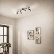 Lindby Pendura kattovalaisin, 4-valaisin, musta, lasi