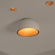 Vibia LED-kattovalaisin DUO, valkoinen, korkeus 19 cm, tammipuu