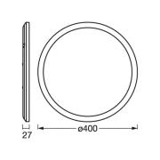 OSRAM LED-kattovalaisin ORBIS ULTRA SLIM, musta, Ø 40 cm himmennettävä