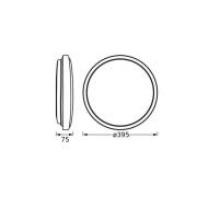 OSRAM LED-kattovalaisin ORBIS LONDON, musta, Ø 40 cm, metalli