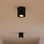 OSRAM kattokohdevalo ROUND, musta, Ø 8 cm, metalli, GU10