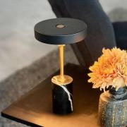 Dyberg Larsen LED-akkukäyttöinen pöytälamppu Starlight, musta/messinki