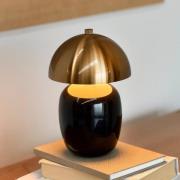 Dyberg Larsen LED-pöytävalaisin Manhatten, musta/messinki