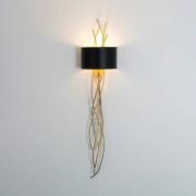 Elba lungo seinävalaisin, kulta/musta, korkeus 144 cm, rautaa