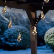 Lindby LED-aurinkovalaisinketju Lampini, 200 cm, musta, IP44